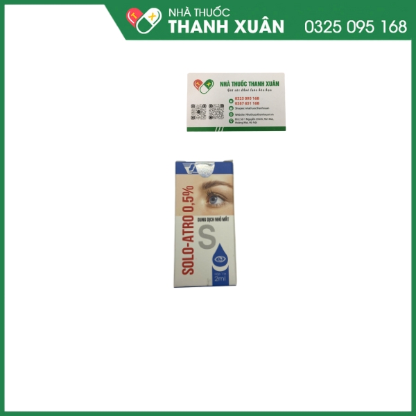 Solo - Atro 0,5% - Hỗ trợ điều trị viêm mống mắt, viêm mi, điều trị nhược thị